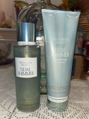 (Inventory 49) Victoria's Secret Tidal Shimmer Mist & Lotion - Aqua Pearlescent